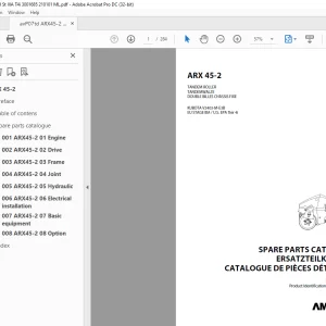 Ammann ARX 45-2 Tandem Roller Parts Manual PDF