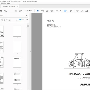 Ammann ARX 90 DEUTZ TCD3,6 L4 HASZNÁLATI UTASÍTÁS 3001287 PDF