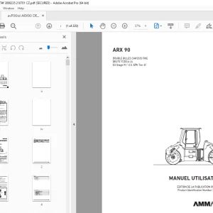 Ammann ARX 90 DOUBLE BILLES CHÂSSIS FIXE MANUEL UTILISATEUR PDF