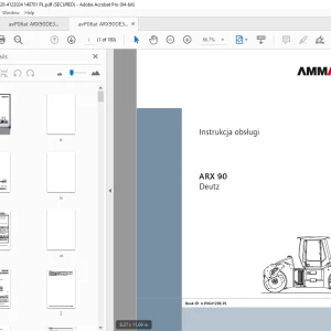 Ammann ARX 90 Deutz Instrukcja Obslugi (P06412DE) PDF