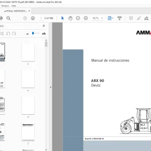 Ammann ARX 90 Deutz Manual de Instrucciones (P06412DE) PDF