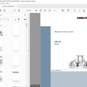 Ammann ARX 90 Deutz Manual de instrucciones (P06412DE) PDF
