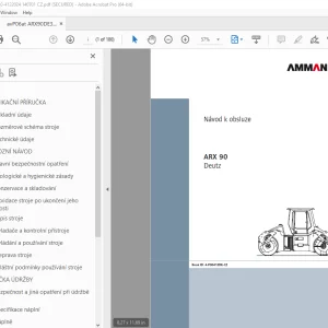 Ammann ARX 90 Deutz Navod k Obsluze (P06412DE) PDF