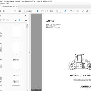 Ammann ARX 90 Double Billes Chassis Fixe Manuel Utilisateur (3026692) - PDF DOWNLOAD