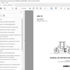 Ammann ARX 90 Rodillo Tandem Manual De Instrucciones (3026692) - PDF