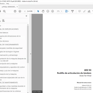 Ammann ARX 90 Rodillo de articulación de tándem Manual de instrucciones PDF