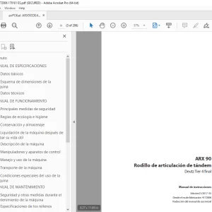 Ammann ARX 90 Rodillo de articulación de tándem Manual de instrucciones  PDF