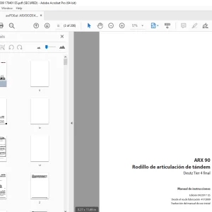 Ammann ARX 90 Rodillo de articulación de tándem Manual de instrucciones PDF