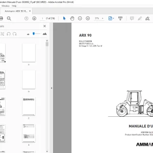 Ammann ARX 90 Rullo Tandem Manuale D'uso (3026692) - PDF DOWNLOAD