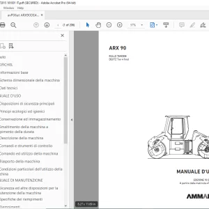 Ammann ARX 90 Rullo tandem Manuale d‘uso (4172015) PDF