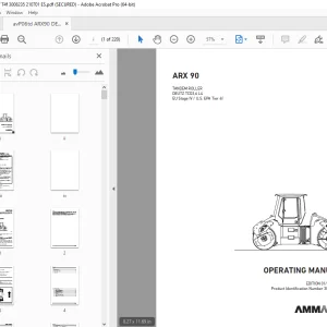Ammann ARX 90 TANDEM ROLLER OPERATING MANUAL 3001287 PDF