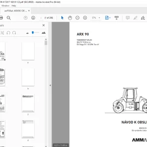 Ammann ARX 90 TANDEMOVÝ VÁLEC NÁVOD K OBSLUZE 4172017 PDF