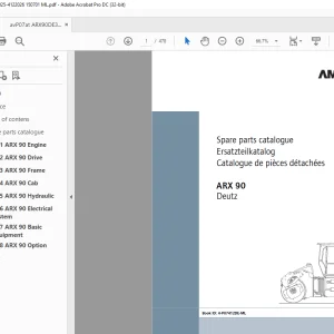 Ammann ARX 90 Tandem Roller Deutz Tier 3 Parts Manual 4122025 PDF