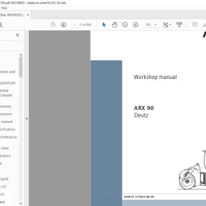 Ammann ARX 90 Tandem Roller Deutz Tier 3 Workshop Manual 4122045 PDF