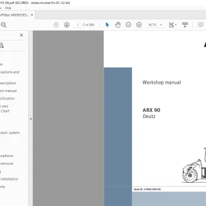 Ammann ARX 90 Tandem Roller Deutz Tier 3 Workshop Manual 4122048 PDF