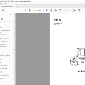 Ammann ARX 90 Tandem Roller Deutz Tier 3 Workshop Manual 4122059 PDF