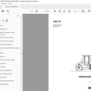 Ammann ARX 90 Tandem Roller Deutz Tier 3 Workshop Manual 4122059 PDF