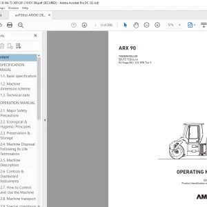 Ammann ARX 90 Tandem Roller Operating Manual 3001281 PDF
