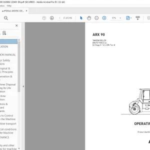 Ammann ARX 90 Tandem Roller Operating Manual 3026692 PDF