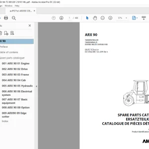 Ammann ARX 90 Tandem Roller Parts Catalogue Manual 3001281 PDF