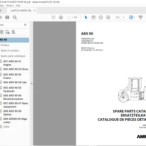 Ammann ARX 90 Tandem Roller Parts Manual 4122072 PDF