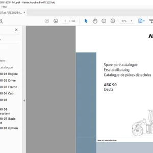 Ammann ARX 90 Tandem Roller Parts Manual 4172003 PDF