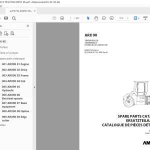 Ammann ARX 90 Tandem Roller Parts Manual 4172024 PDF