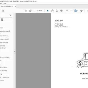 Ammann ARX 90 Tandem Roller Workshop Manual 3001281 PDF
