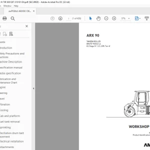 Ammann ARX 90 Tandem Roller Workshop Manual 3001287 PDF