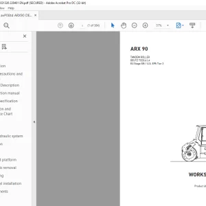 Ammann ARX 90 Tandem Roller Workshop Manual 3031326 PDF