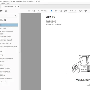Ammann ARX 90 Tandem Roller Workshop Manual 4122068 PDF