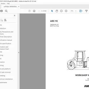 Ammann ARX 90 Tandem Roller Workshop Manual 4172015 PDF
