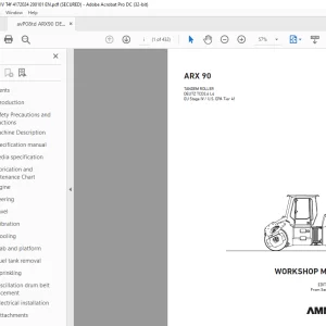 Ammann ARX 90 Tandem Roller Workshop Manual 4172024 PDF