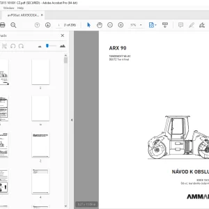 Ammann ARX 90 Tandemový válec Navod k Obsluze 4172015 PDF
