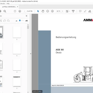 Ammann ARX 90 Tandemwalze Deutz Tier 3 Bedienungsanleitung 4122001 PDF