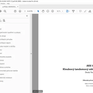 Ammann ARX 90 tandemový válec Dílenská prírucka 4122020 PDF