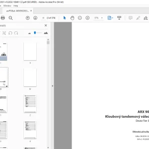Ammann ARX 90 tandemový válec Dílenská prírucka (4122031) PDF