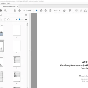 Ammann ARX 90 tandemový válec Dílenská prírucka 4122045 PDF DOWNLOAD