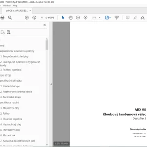 Ammann ARX 90 tandemový válec Dílenská prírucka (4122048) PDF