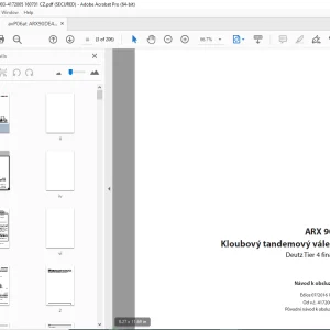 Ammann ARX 90 tandemový válec Návod k obsluze (4172003) PDF