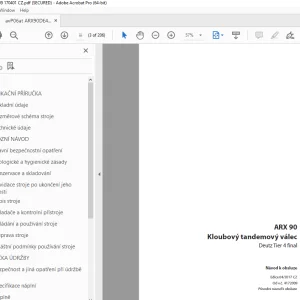 Ammann ARX 90 Tandemový Válec Návod k Obsluze 4172009 PDF