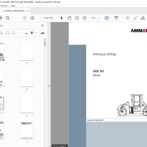 Ammann ARX 90 tandemowy przegubowy Deutz Tier 3 Instrukcja obsługi PDF