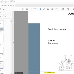 Ammann ARX 91 Tandem Roller Workshop Manual 4102225 PDF