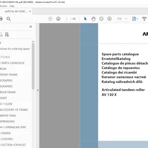 Ammann AV 130 X Tandem Roller Parts Manual 0005 PDF