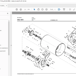 Ammann AV 130 X Tandem Roller Parts Manual 4022033 PDF