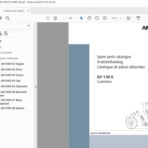 Ammann AV 130 X Tandem Roller Parts Manual 4022100 PDF