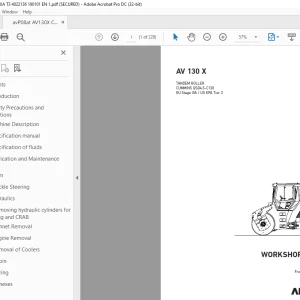 Ammann AV 130 X Tandem Roller Workshop Manual 4022136 PDF