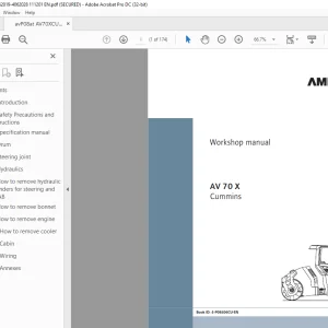 Ammann AV 70 X Tandem Roller Workshop Manual 4062019  PDF
