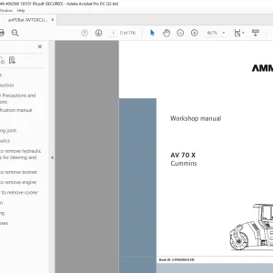 Ammann AV 70 X Tandem Roller Workshop Manual 4062046 PDF