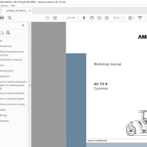 Ammann AV 70 X Tandem Roller Workshop Manual SN 4062029  PDF